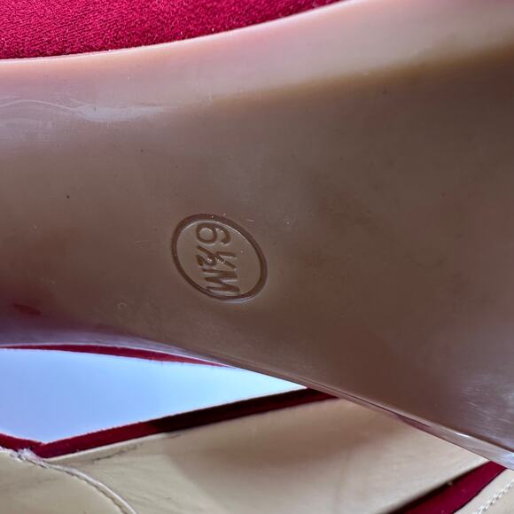 Calvin Klein Galena Pointed-Toe Heels Pumps Red Velour Womens Size 6.5M EU 36 - Picture 8 of 9